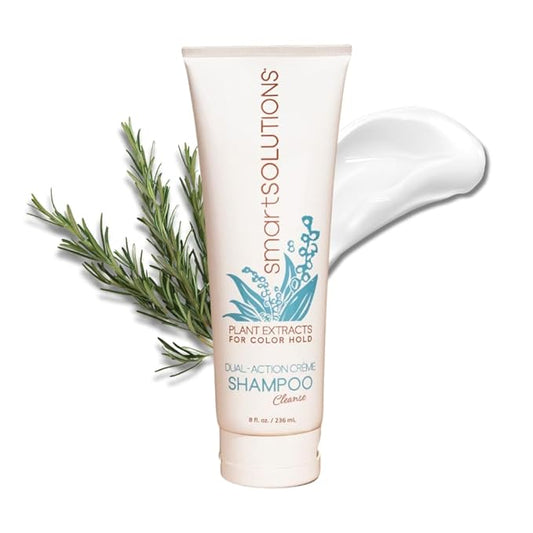 SMART SOLUTIONS Dual-Action Creme Shampoo | Sulfate, Paraben & Sodium Chloride Free | Color Safe & Chemically Treated Hair Safe (8 fl oz)