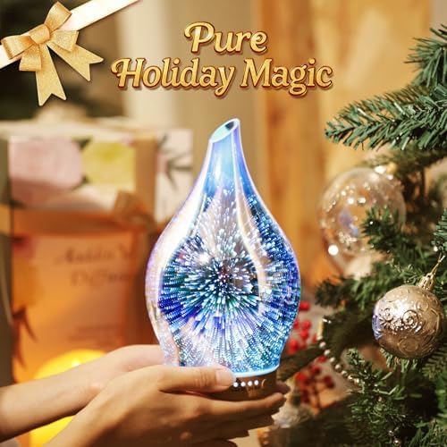 Porseme Essential Oil Diffuser 150ml Handmade Glass Diffuser 6H Runtime
