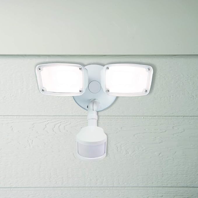 HALO Home 180-Degree Smart Bluetooth Motion Activated Outdoor Integrated LED Flood Light with Tunable CCT, White