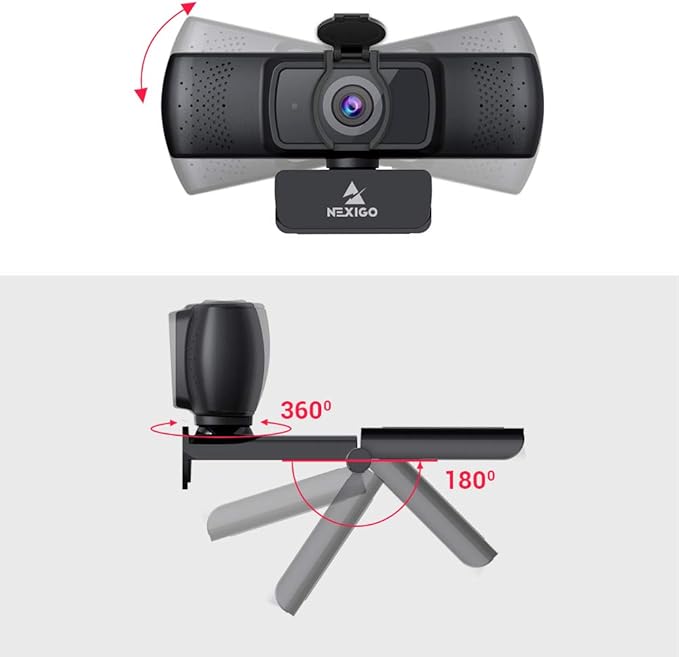 NexiGo N930P 1080P Streaming Business Webcam with Software, Microphone & Privacy Cover, AutoFocus, HD USB Web Camera, for Zoom YouTube Skype FaceTime, PC Mac Laptop Desktop