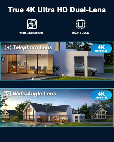 4K PTZ WiFi Security Camera Outdoor, 10X Hybrid Zoom, BU-H500