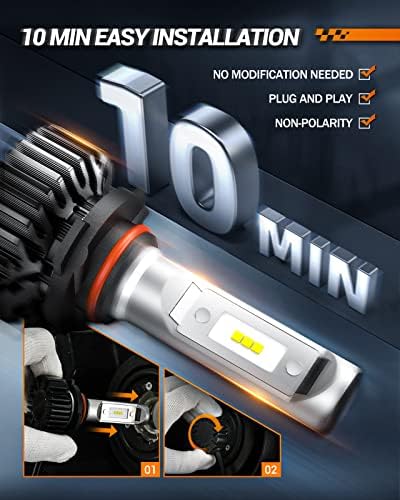 SEALIGHT 9005 H11 Fog Light Bulbs Combo with 1200 Feet High Visibility, 168,000LM Super Bright H11/H8 9005/HB3 Lights Bulbs, Plug and Play, Pack of 4