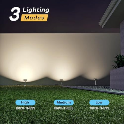 Consciot Solar Spot Lights Outdoor, Cool White, 170° Wide Beam