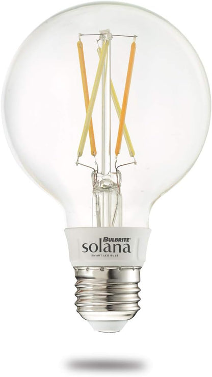 Bulbrite Solana G25 WIFI Connected Edison Filament LED Smart Light Bulb, Clear
