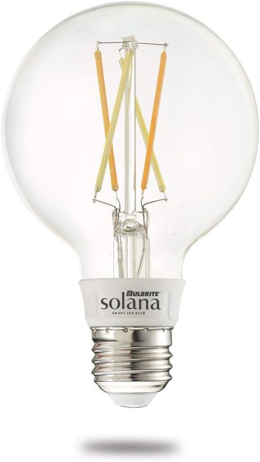 Bulbrite Solana G25 WIFI Connected Edison Filament LED Smart Light Bulb, Clear
