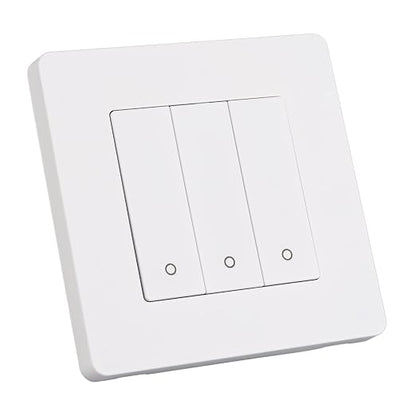 Jeanoko 3 Gang Smart Control Panel Compact Design Intelligent Switch for Home Automation System PVC Material (White)