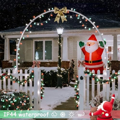 JMEXSUSS 33ft 100 LED Globe Red White and Green Christmas String Lights