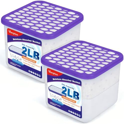 2 LB Vacplus Moisture Absorber, Strong Absorption, Lavender, 2 Pack