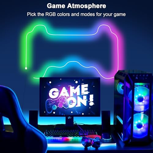 Cozylady 66Ft (33Ft * 2 Rolls) RGB LED Neon Rope Lights for Bedroom, 20m LED Strip Lamp with Double Sided Adhesive Tape, App/Remote Control DIY Lights Decorate the Outdoor and Indoor of Your Home