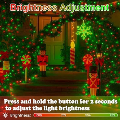 200 LED Connectable String Lights, 66FT Christmas Lights Outdoor Indoor