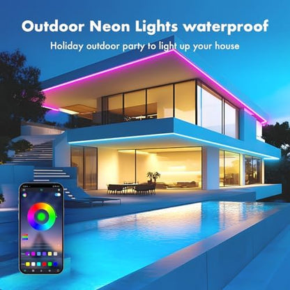 SILFU Neon Rope Lights, 40FT RGB LED Strip Lights