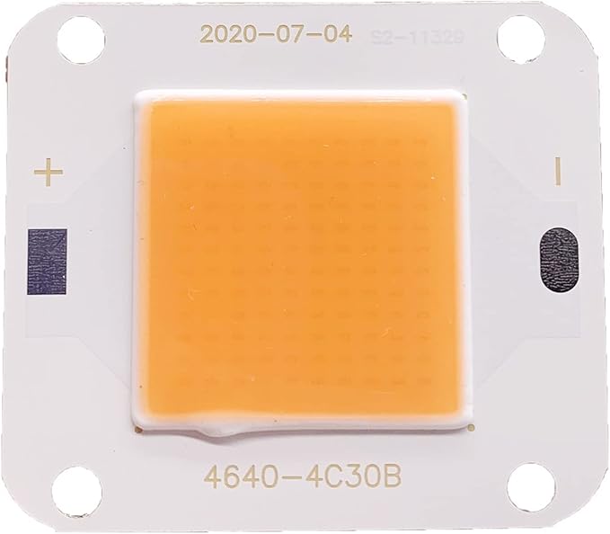 10PCS DC12V 50W LED COB Integrated Smart IC Driver LED Grow Light Full Spectrum Growing Lamp for Hydroponic Indoor Plants Veg and Flower