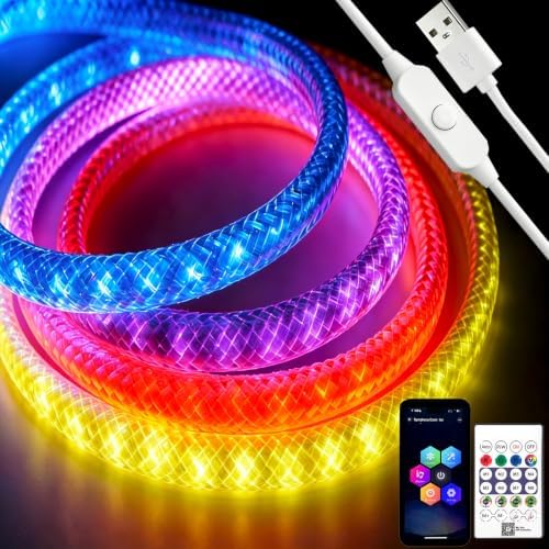 iNextStation 9.84FT LED Strip Lights, 360° Glow Smart IC 5V USB LED Lights