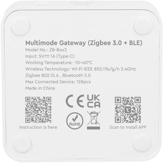 MiBOXER ZB-Box3 Multimode Gateway, Zigbee 3.0 + Bluetooth Mesh Hub, Upgraded from ZB-Box1, Tuya SmartLife App, Alexa, Google Assistant, USB Powered Smart Home Hub