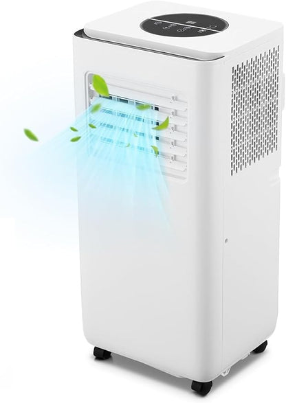 GarveeLife Portable Air Conditioner,10,000 BTU for Rooms up to 450 Sq.Ft., Smart Compact AC Unit with Cooling, Dehumidifier, Fan, Remote Control and Window Kit, White