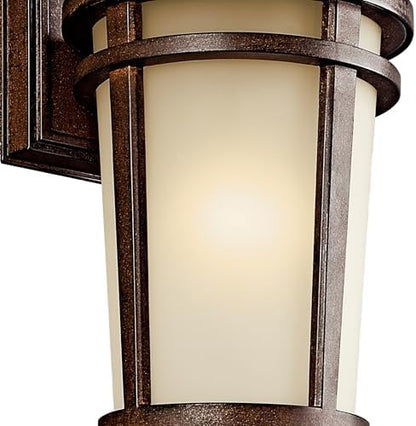 Kichler Atwood Outdoor Wall Sconce Light, Brown Stone