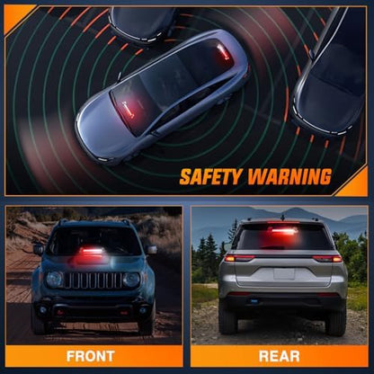 Nilight 12LED Traffic Advisor Strobe Light Bar Red White Hazard Safety