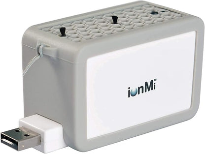 IonPacific ionMi, 2-1 Stationary & Wearable Negative Ionizer Travel Purifier with Highest Output - Up to 20 Million Negative Ions/Sec, USB Rechargeable, Eliminates: Pollutants, Allergens, Mold, Germs