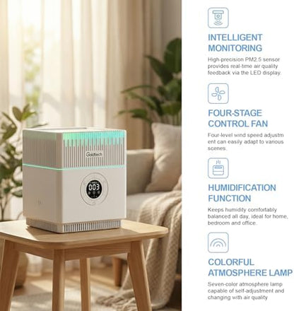 Air Purifier and Humidifier Combo for Office Bedroom
