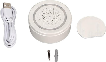Smart Siren Alarm, 105dB, APP Control, Alarm for Home Security Alarm, Panic Alarm, Audible Alerts, Remote Control, Support and Google Home Assistant