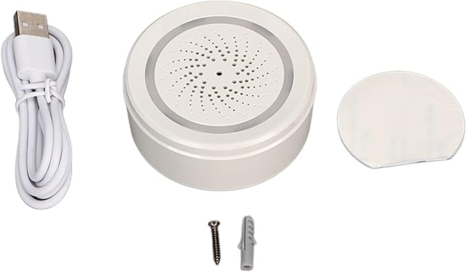 Smart Siren Alarm, Alarm for Home Security, 105dB 2.4G Burglar Alarm DIY Smart Home Security System with Sound and Light Alarm, App Control, Work for
