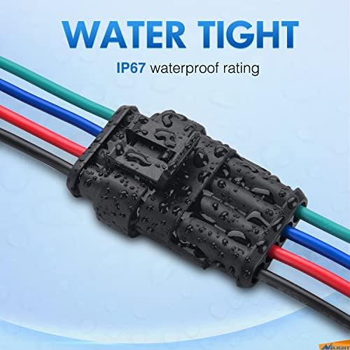 Nilight 10 Pack 4Pin Electrical Wire Connectors Male and Female Plug Socket | Quick Disconnect Waterproof Harness Terminals for Automotive Cars Trucks Motorcycles Scooters