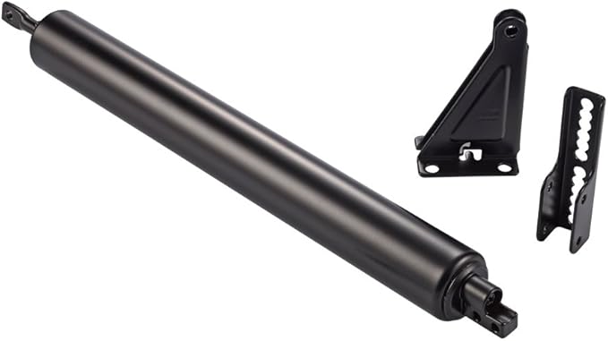 Ideal Security Model 9 Standard Duty Pneumatic Storm and Screen Door Closer, 10.5" L x 1.25" W x 1.25" H, Adjustable Speed, Smooth Closing for Lightweight to Medium Doors, Easy Install, Black