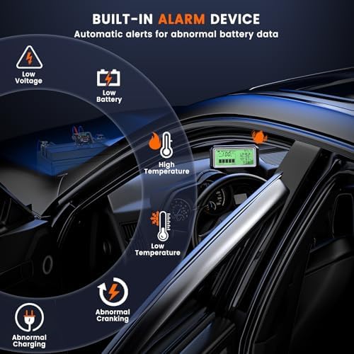 ANCEL BM200 PRO 12V Car Battery Monitor, 433MHz Wireless Battery Tester