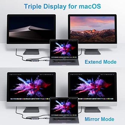 LIONWEI USB 3.0 to Dual HDMI Docking Station for MacBook (Driver Needed)