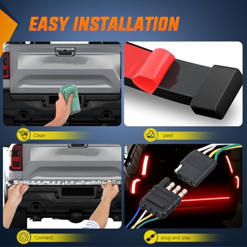 Nilight Truck Tailgate Light Strip 48" Quad Row 528 LED Strip