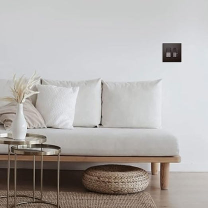 Legrand Radiant 450W Preset Decorator Rocker LED Dimmer Light Switch, with Locator & Screwless Wall Plate for Dimmable LED & CFL Bulbs, Single Pole/3-Way, RH453PWPDB, Dark Bronze, 1 Count
