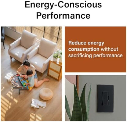 Legrand Radiant 150W LED Dimmer Light Switch 3-Way Rocker Black 1 Pack