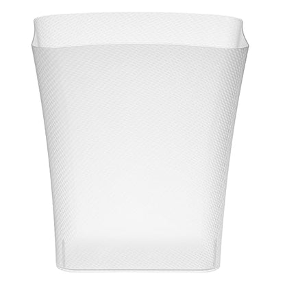 CLOROX Textura Slim Trash Can - 3.1 Gallon Small Waste Basket for Narrow Spaces - Skinny Plastic Garbage Bin for Bathroom, Bedroom, or Office, Clear Frost (Pack of 5)