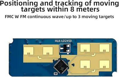 JMT HLK-LD2450 24GHz Trajectory Sensor ISM Smart Home Human Movement Tracking Ra·DAR Induction Module Distance Angle Speed Measurement (1Piece)