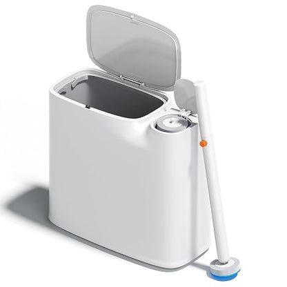 CTIME 3 in 1 Bathroom Trash can with toilert Brush,12 Refills