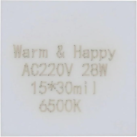 14w 18w 24w 28w AC220V Ceramic Diode Lamp Beads LED COB Chip Bulb Big Crystal 15 * 30mil High Brightness Smart IC Compatible with Spotlights (Color : Natural White 19X19, Size : 24W AC220V)