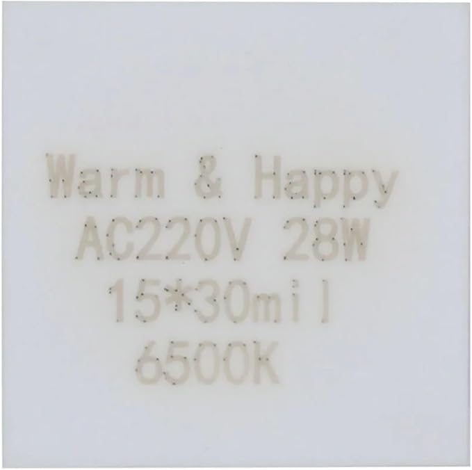 14w 18w 24w 28w AC220V Ceramic Diode Lamp Beads LED COB Chip Bulb Big Crystal 15 * 30mil High Brightness Smart IC Compatible with Spotlights (Color : Warm White 19X19, Size : 28W AC220V)