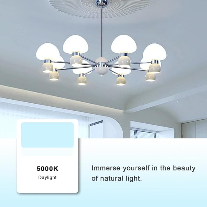 G25 LED Globe Light Bulbs,120V 5W(60W Equivalent), 5000K CRI85+ Daylight Bathroom,E26 Base,Eye-Friendly Vanity Round, Perfect for Vanity Makeup Mirror, Non-Dimmable (2 Pack)