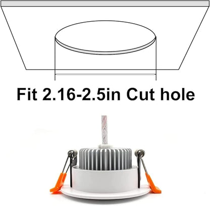 YGS-Tech 2 Inch LED Recessed Lighting, Dimmable Downlight 3W(35W Halogen Equivalent), CRI80, 3000K Warm White Ceiling Light with LED Driver(24 Pack)