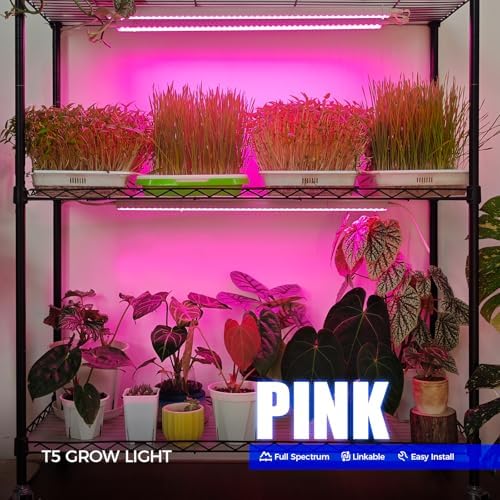 Barrina T5 LED Grow Lights, Full Spectrum Growing Light, 2FT 10W, 8 Packs