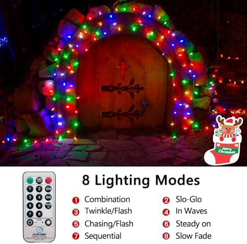 BHCLIGHT 50FT 1000LED Cluster Christmas Lights with Remote, Multicolor