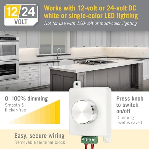 Armacost Lighting ProLine Rotary Knob LED Strip Light Dimmer 511129N
