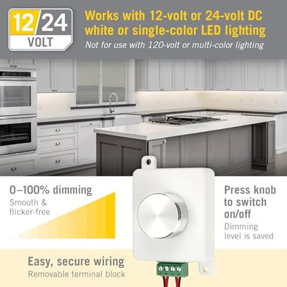 Armacost Lighting ProLine Rotary Knob LED Strip Light Dimmer 511129N