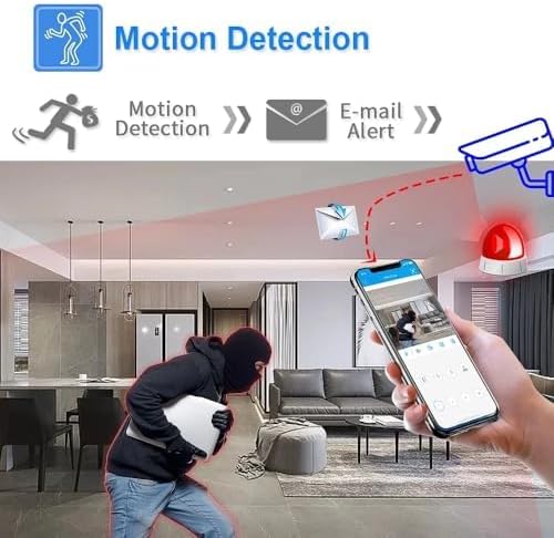 4CH DVR Wired CCTV Security System with 4pcs 1080P Metal Waterproof Surveillance Camera Infrared Night Vision Motion Detection for Indoor Outdoor 24/7 Recording (Include 500GB HDD) Remote Access