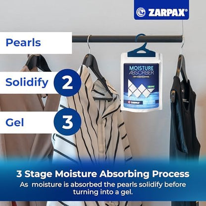 Zarpax Activated Charcoal Moisture Absorber Bags 7.5 oz - Set of 20
