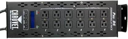 CHAUVET DJ Pro-D6 DMX-512 Dimmer/Switch Pack (6-Channel) | LED Light Controllers, BLACK