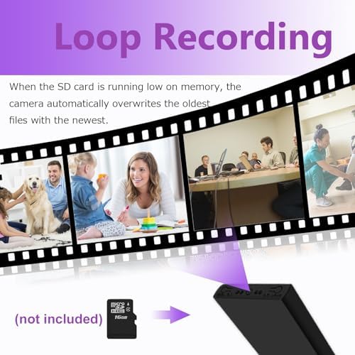 Security Camera, Hidden Spy Camera, 1080P Nanny Cam, No WiFi