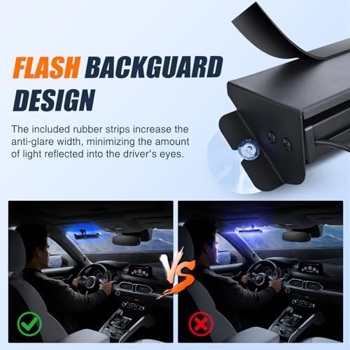 Nilight 8LED Blue Traffic Advisor Strobe Light Bar Hazard Safety