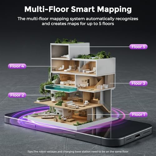 Robot Vacuum and Mop Combo, Robot Vacuum Cleaner with Bagless Self Emptying Station, 18000Pa Suction, LiDAR Navigation, ideal for Pet Hair, Carpet & Hard Floor, Compatible with App/Alexa/Voice Control