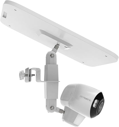 2 in 1 Camera Gutter Mount for Reolink Argus 4 Pro 4K Solar Security Cameras (White)